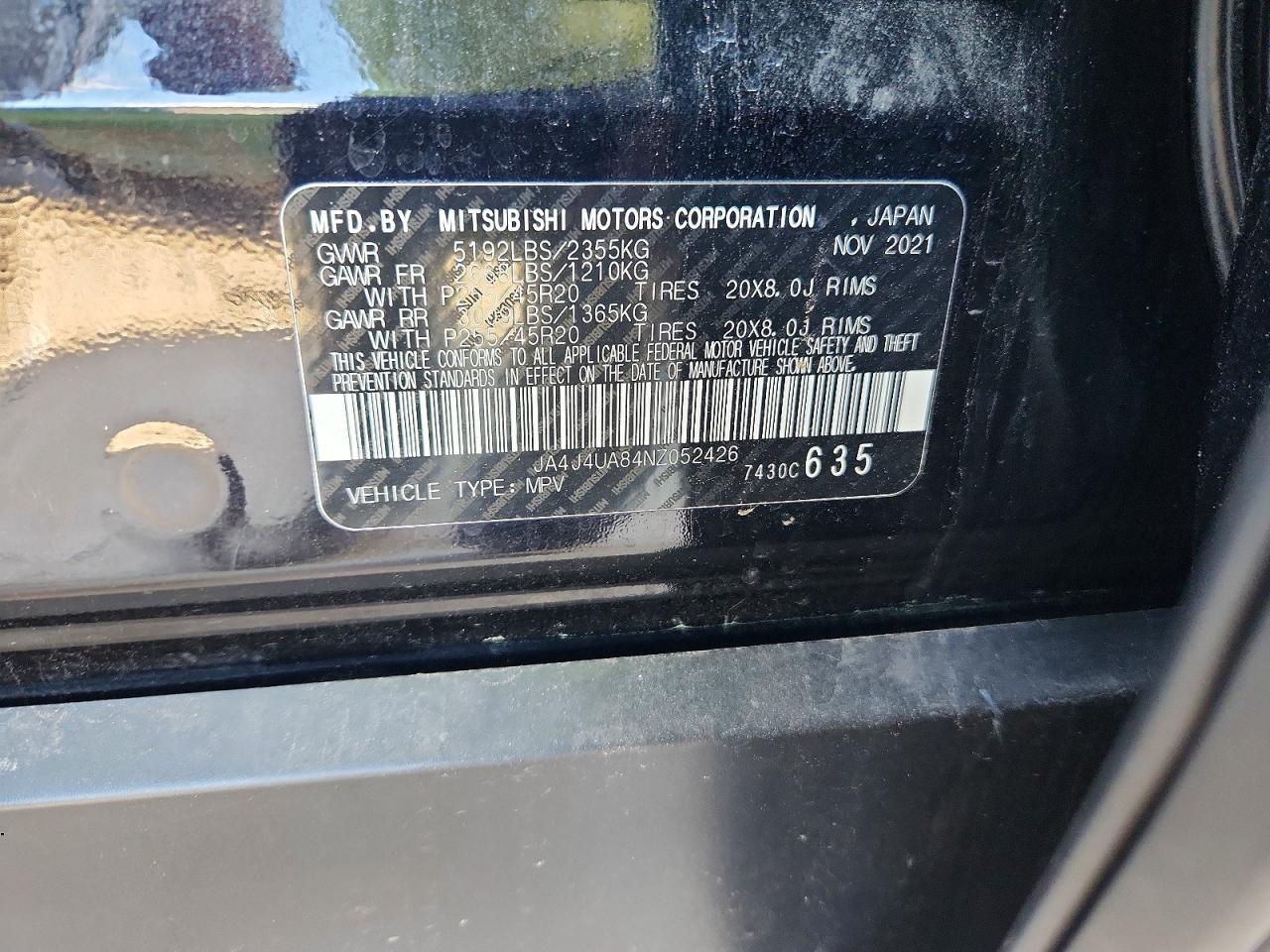 2022 MITSUBISHI OUTLANDER