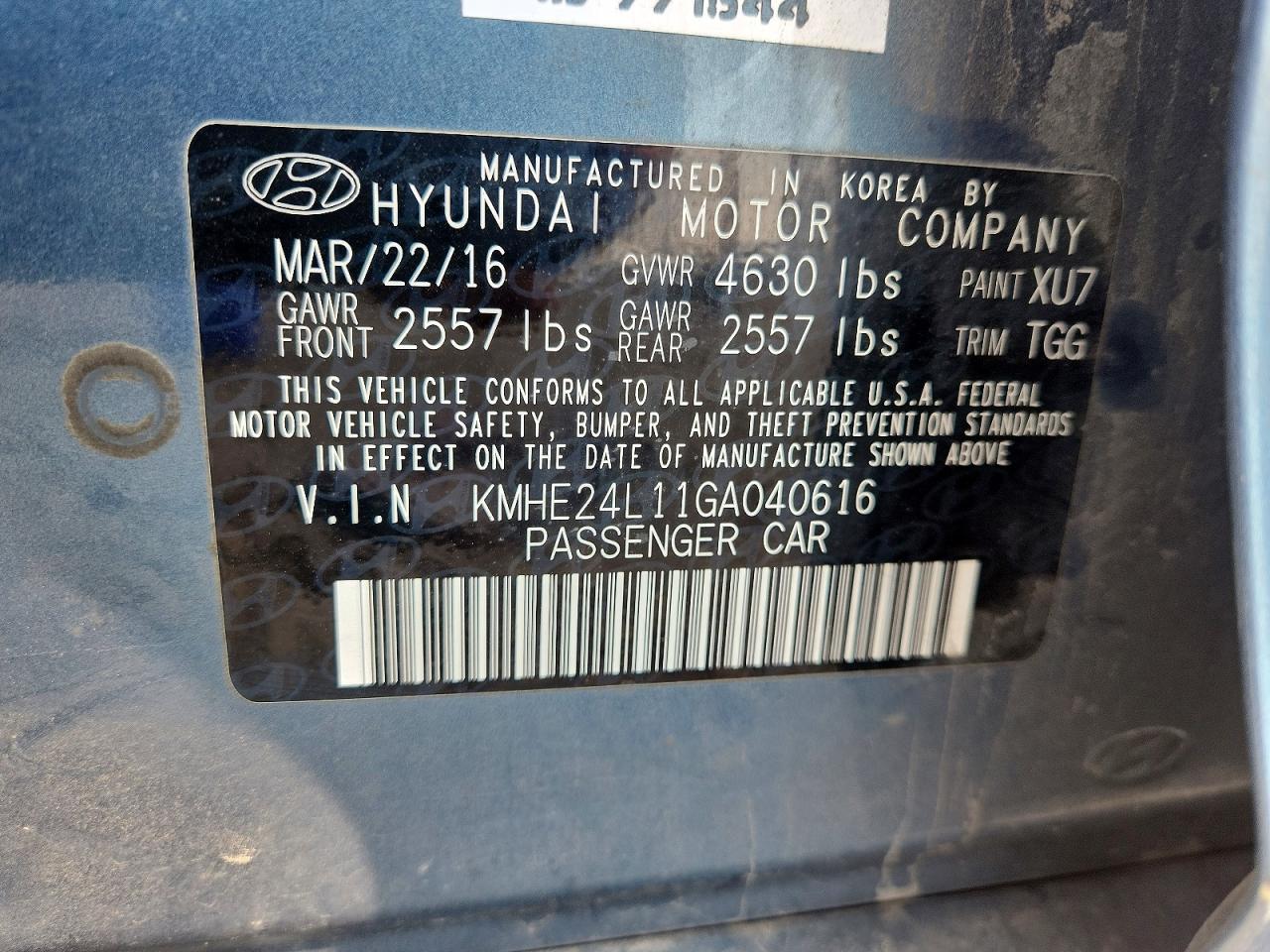 2016 HYUNDAI SONATA