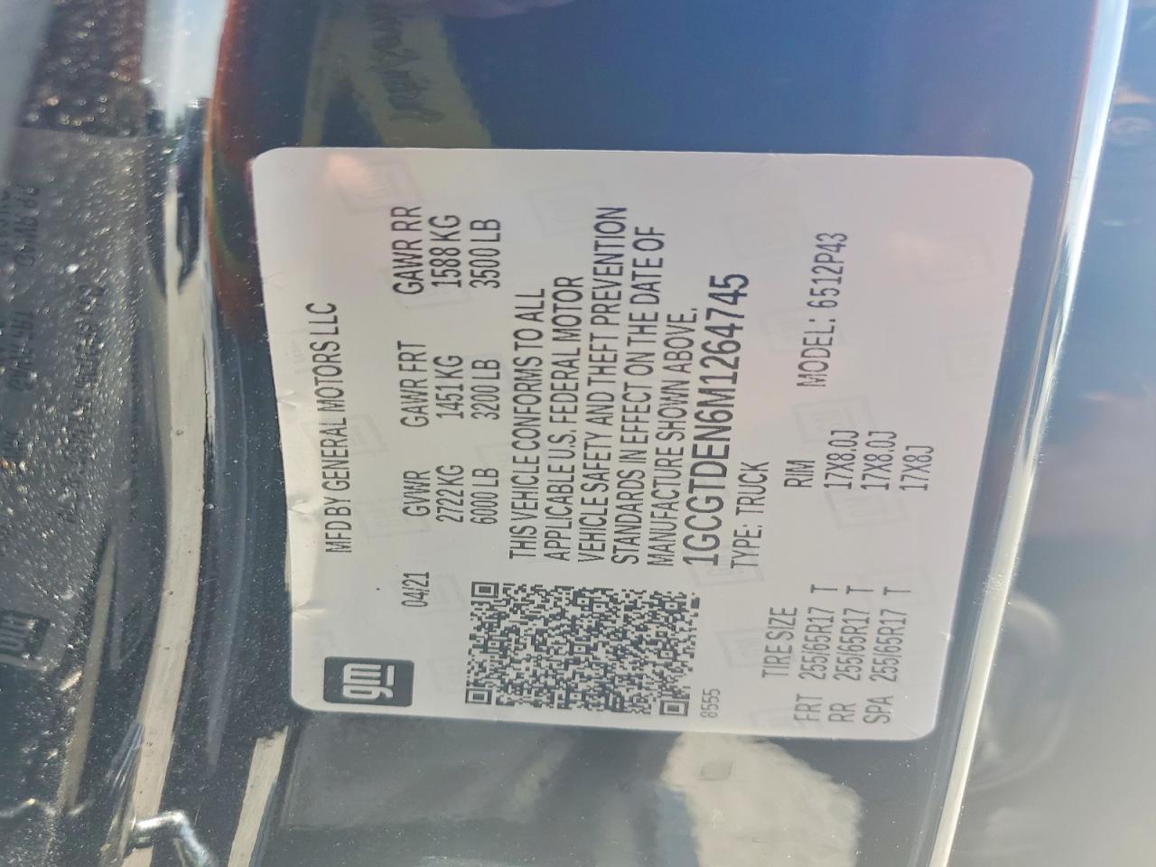 2021 CHEVROLET COLORADO