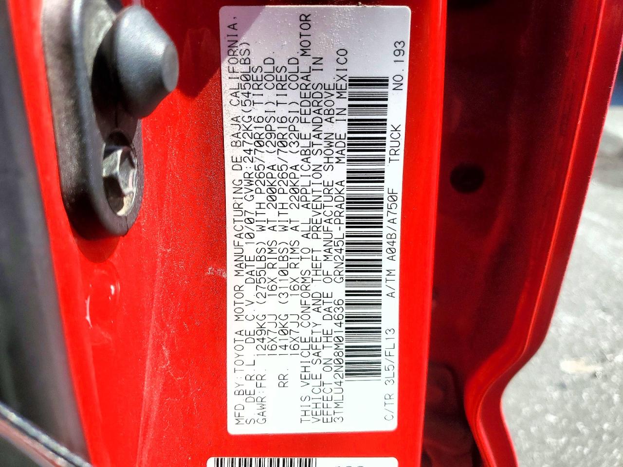 2008 TOYOTA TACOMA