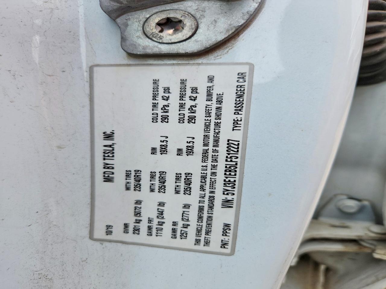 2020 TESLA MODEL 3