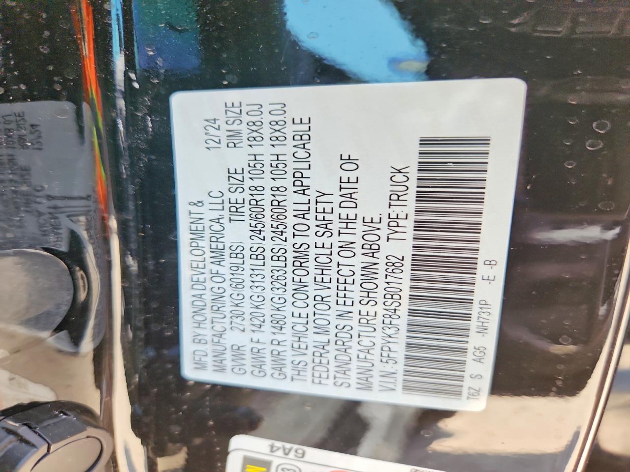 2025 HONDA RIDGELINE