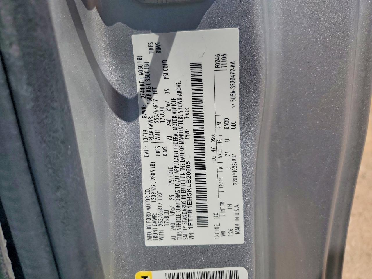 2019 FORD RANGER