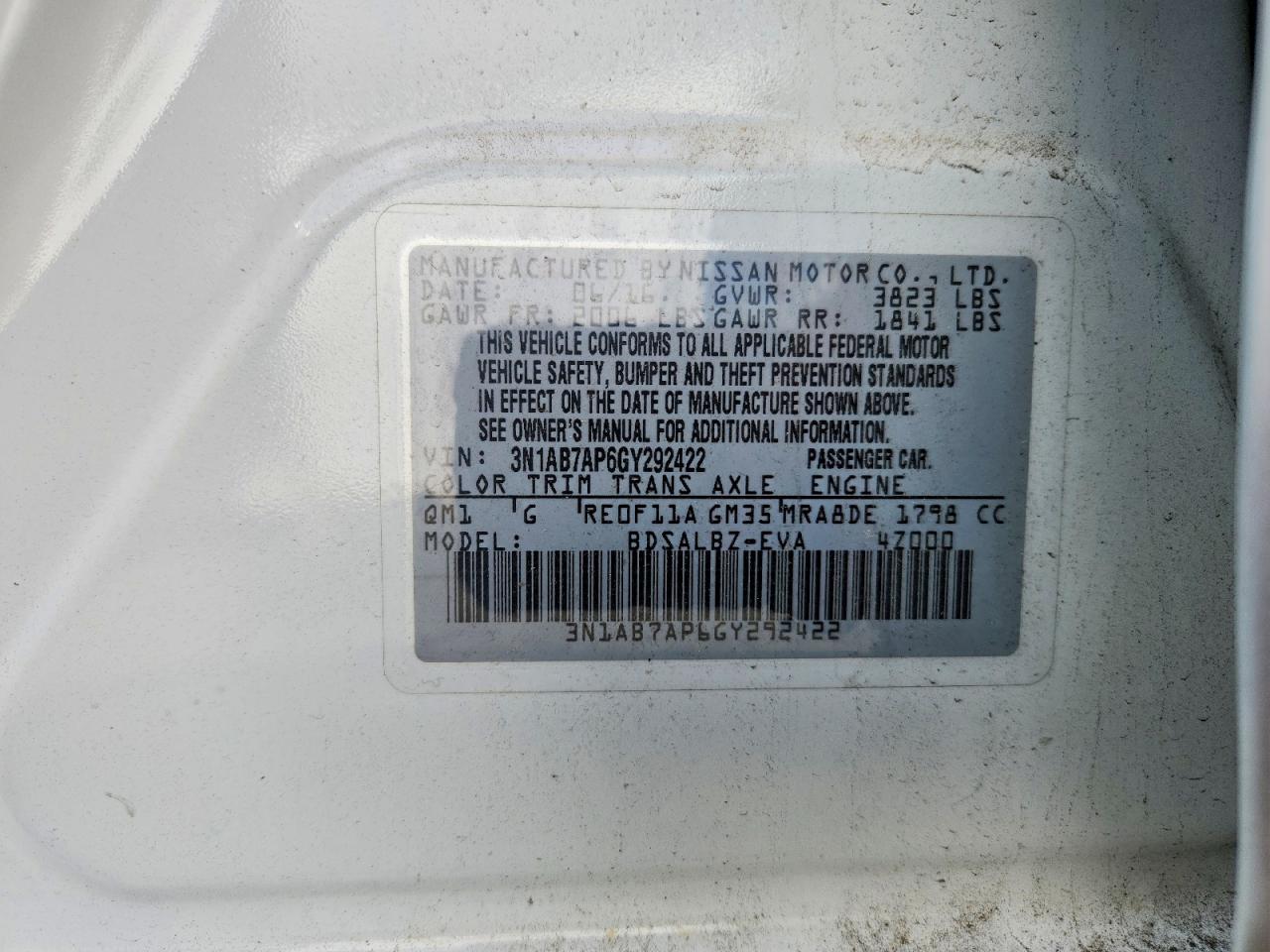 2016 NISSAN SENTRA