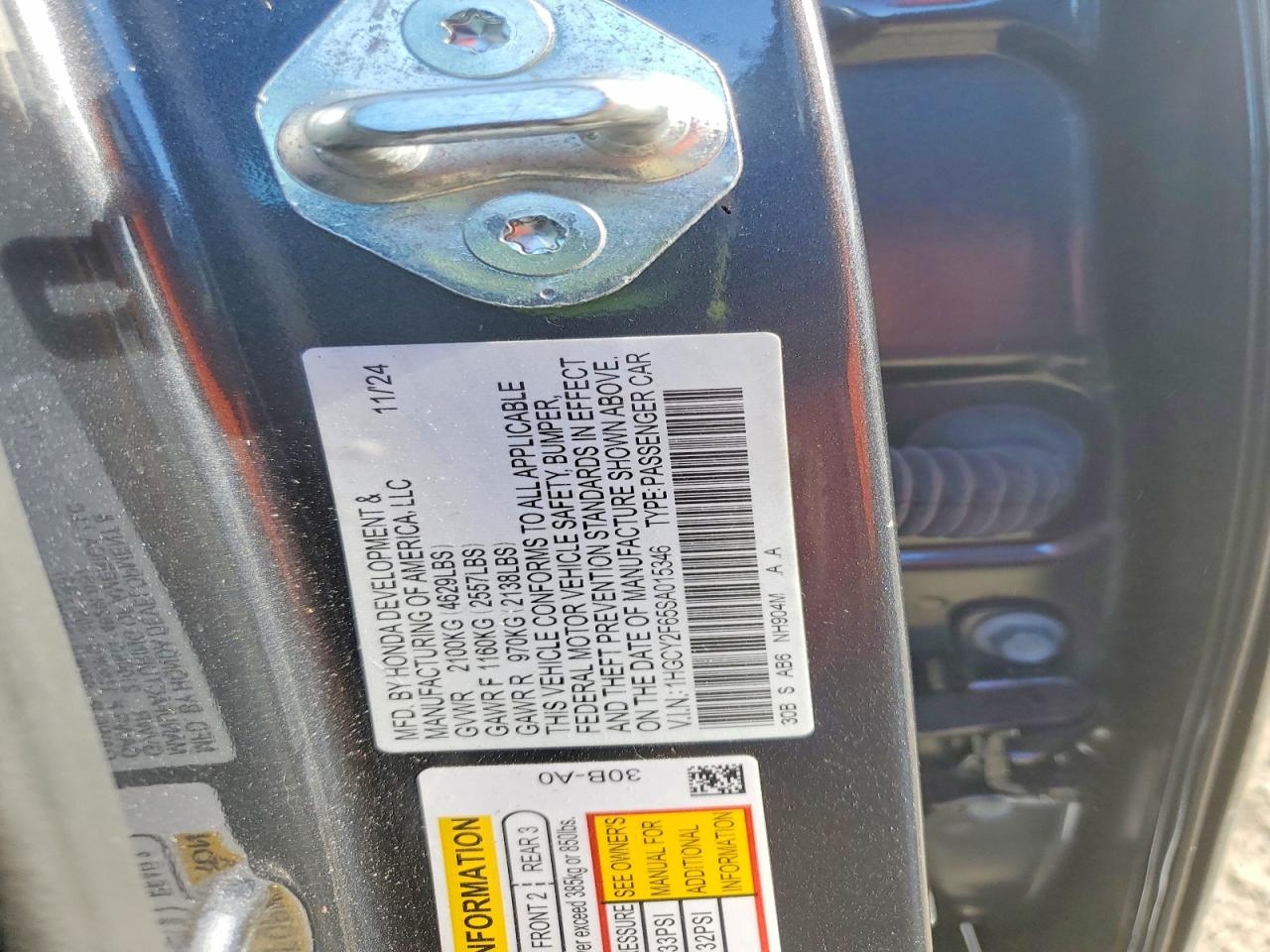 2025 HONDA ACCORD
