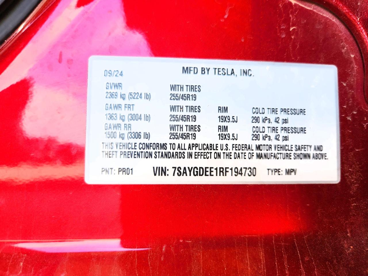 2024 TESLA MODEL Y