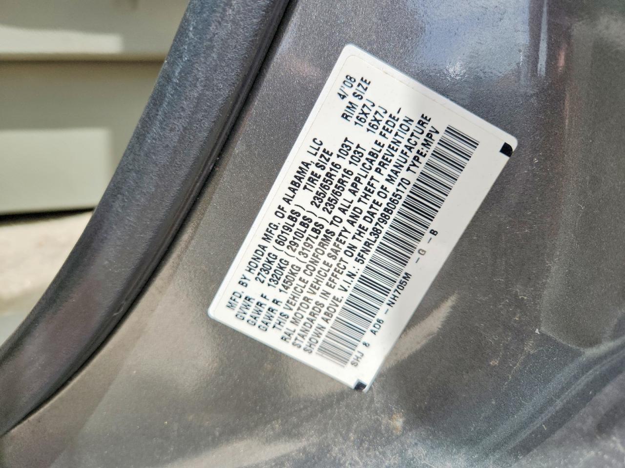 2008 HONDA ODYSSEY