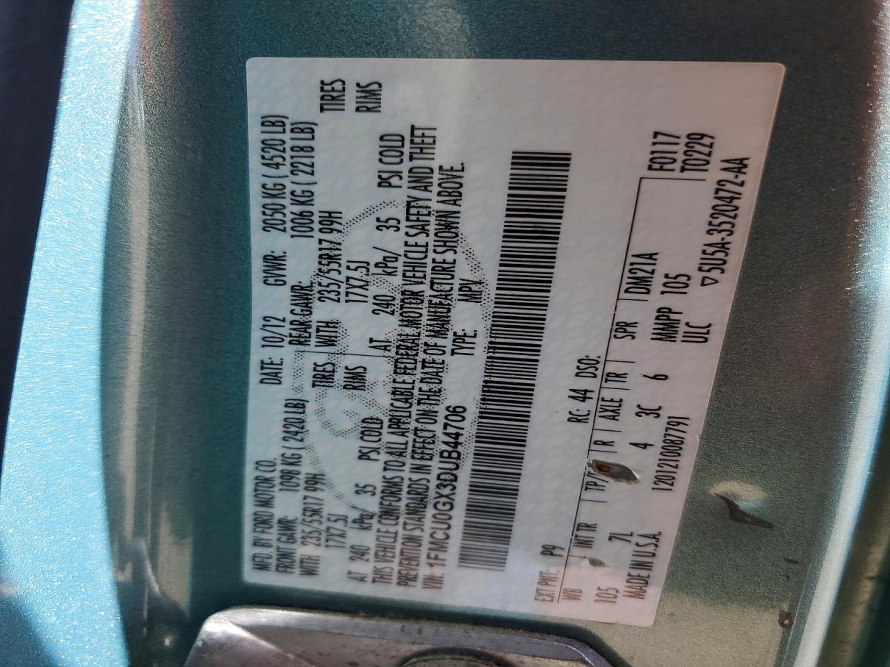 2013 FORD ESCAPE
