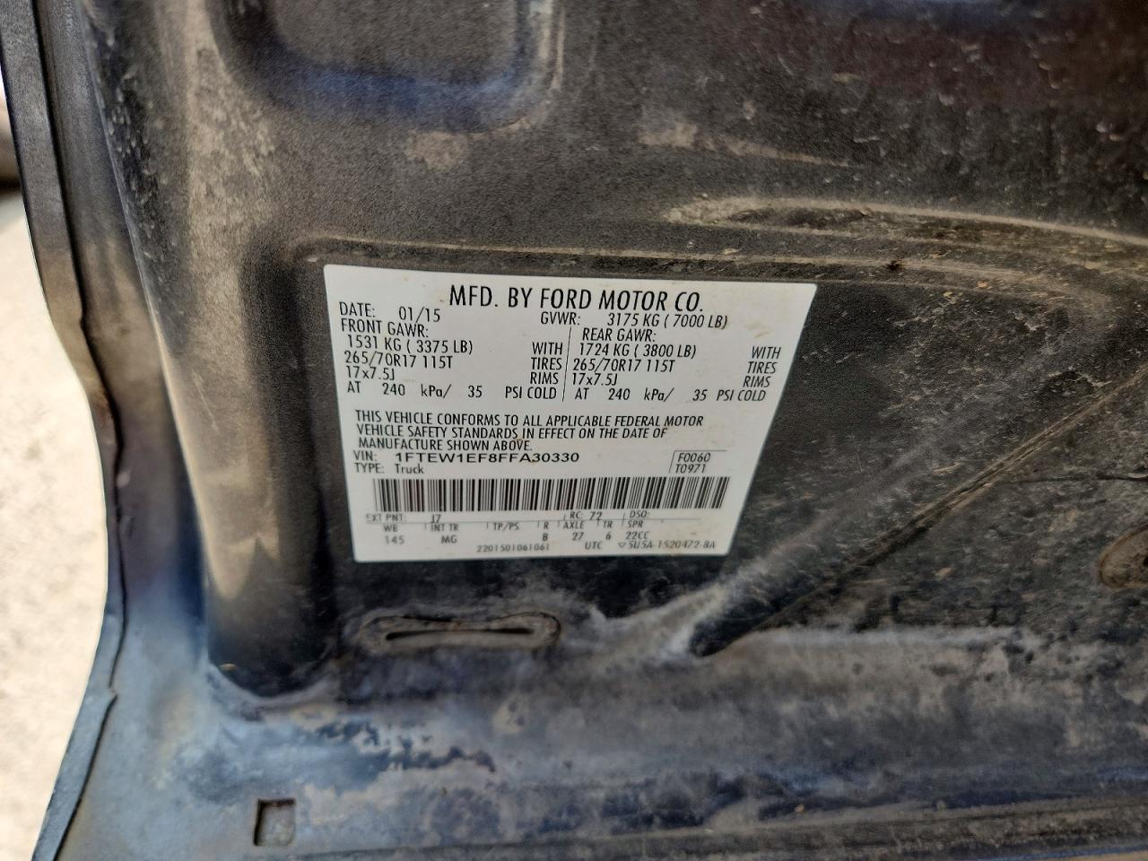 2015 FORD F150