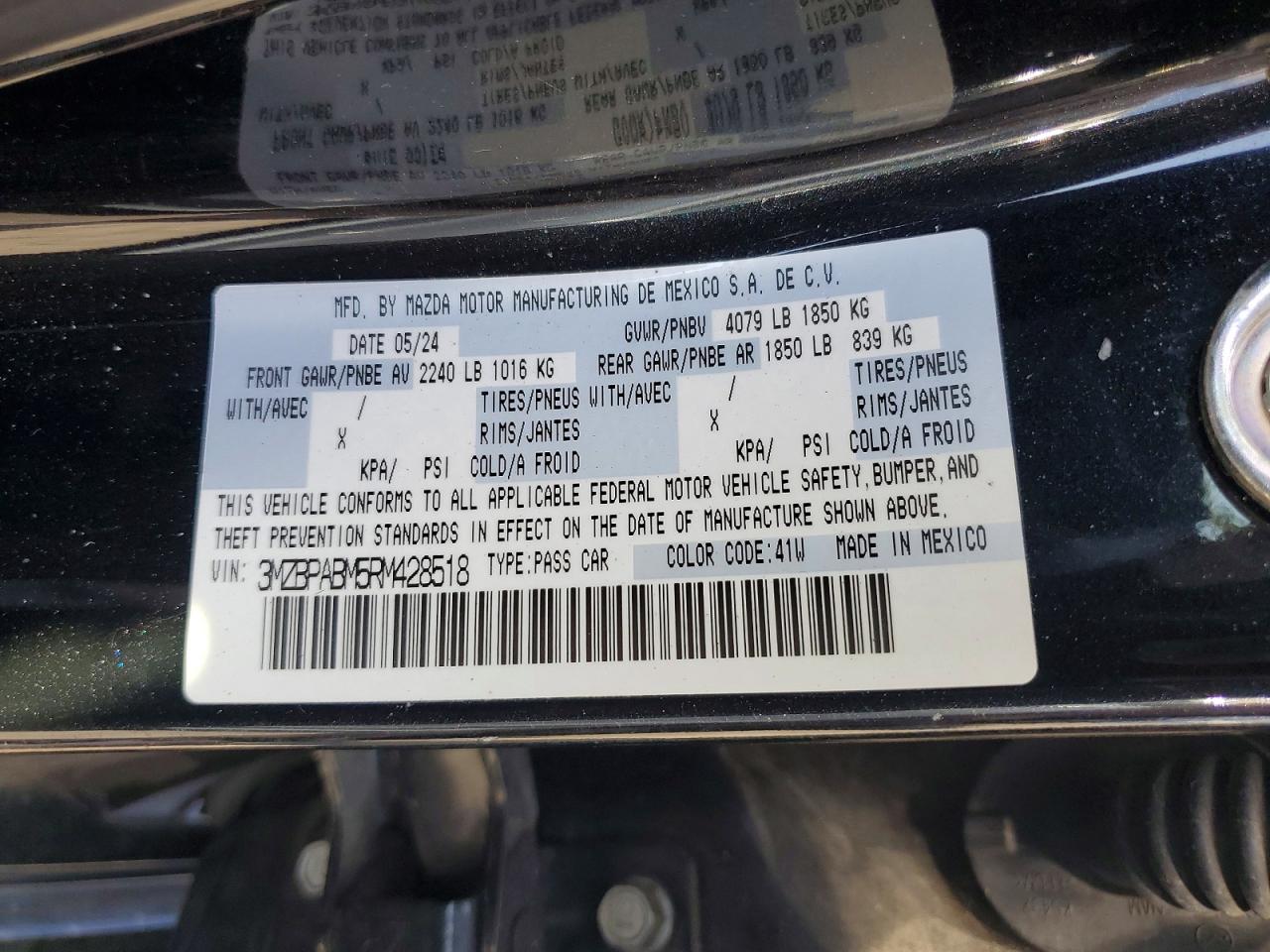 2024 MAZDA MAZDA3