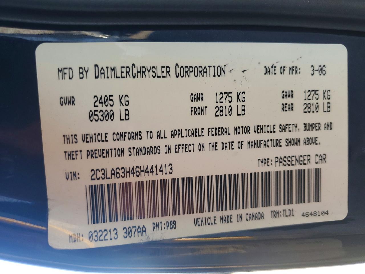 2006 CHRYSLER 300