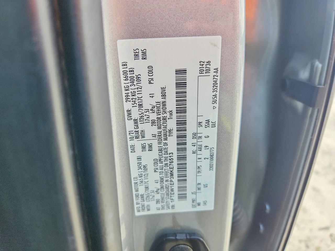 2021 FORD F150