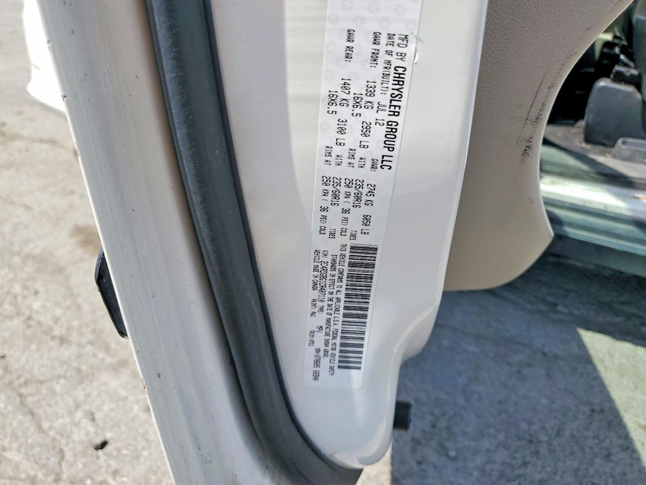 2012 DODGE CARAVAN