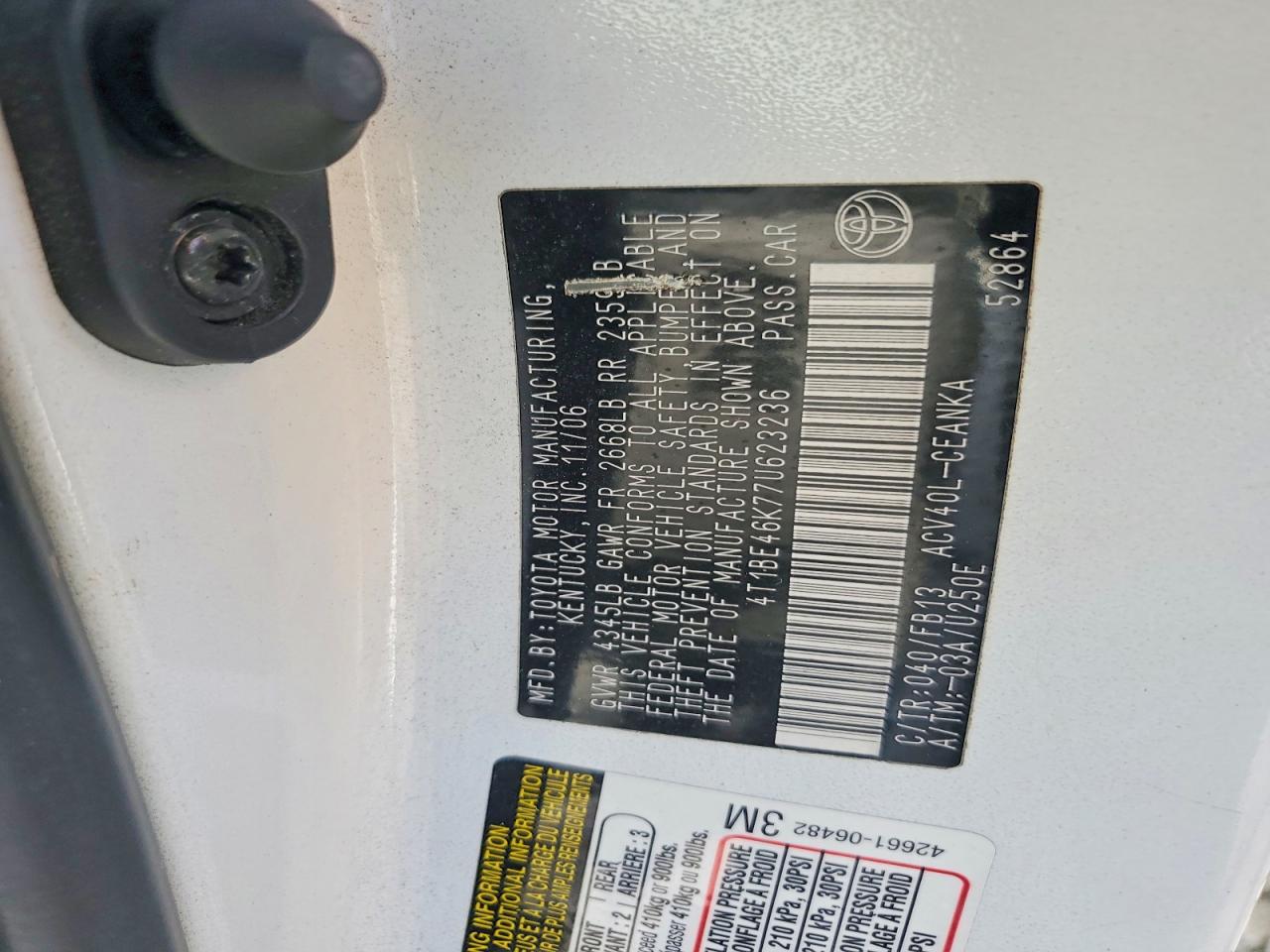 2007 TOYOTA CAMRY