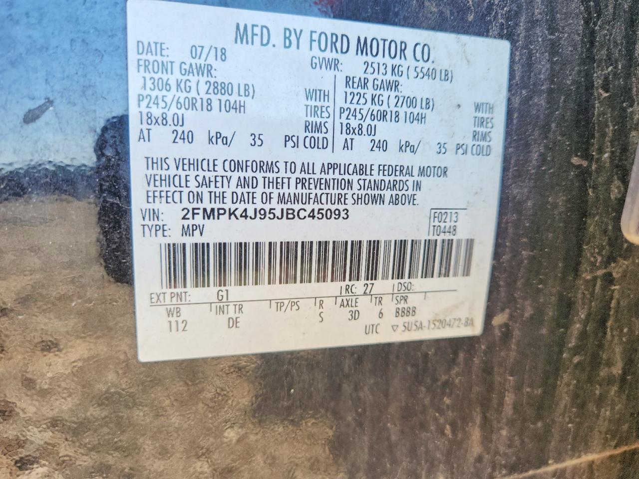2018 FORD EDGE