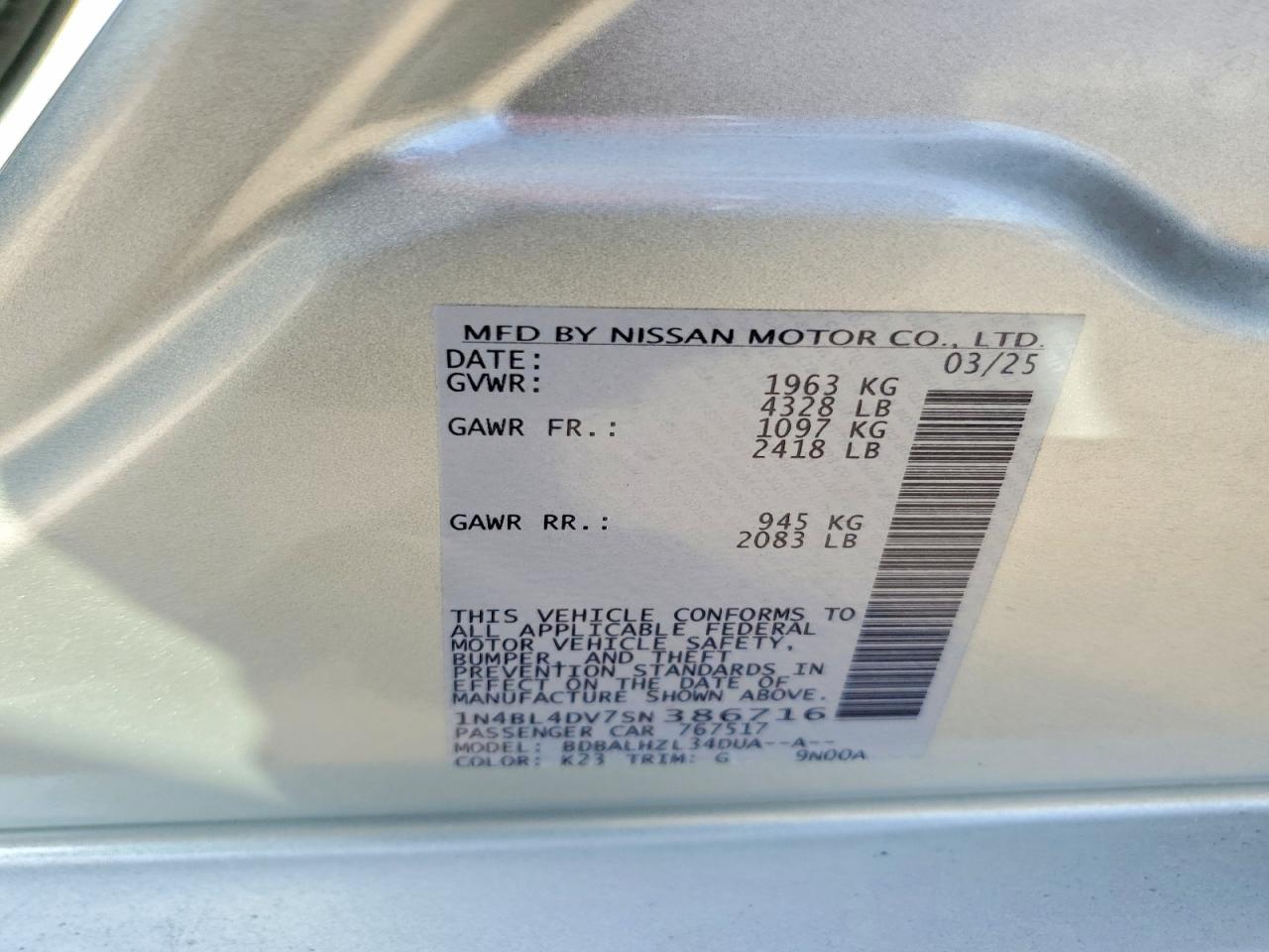 2025 NISSAN ALTIMA