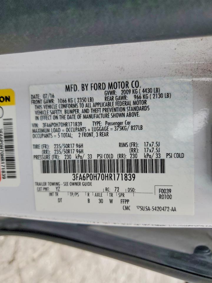 2017 FORD FUSION