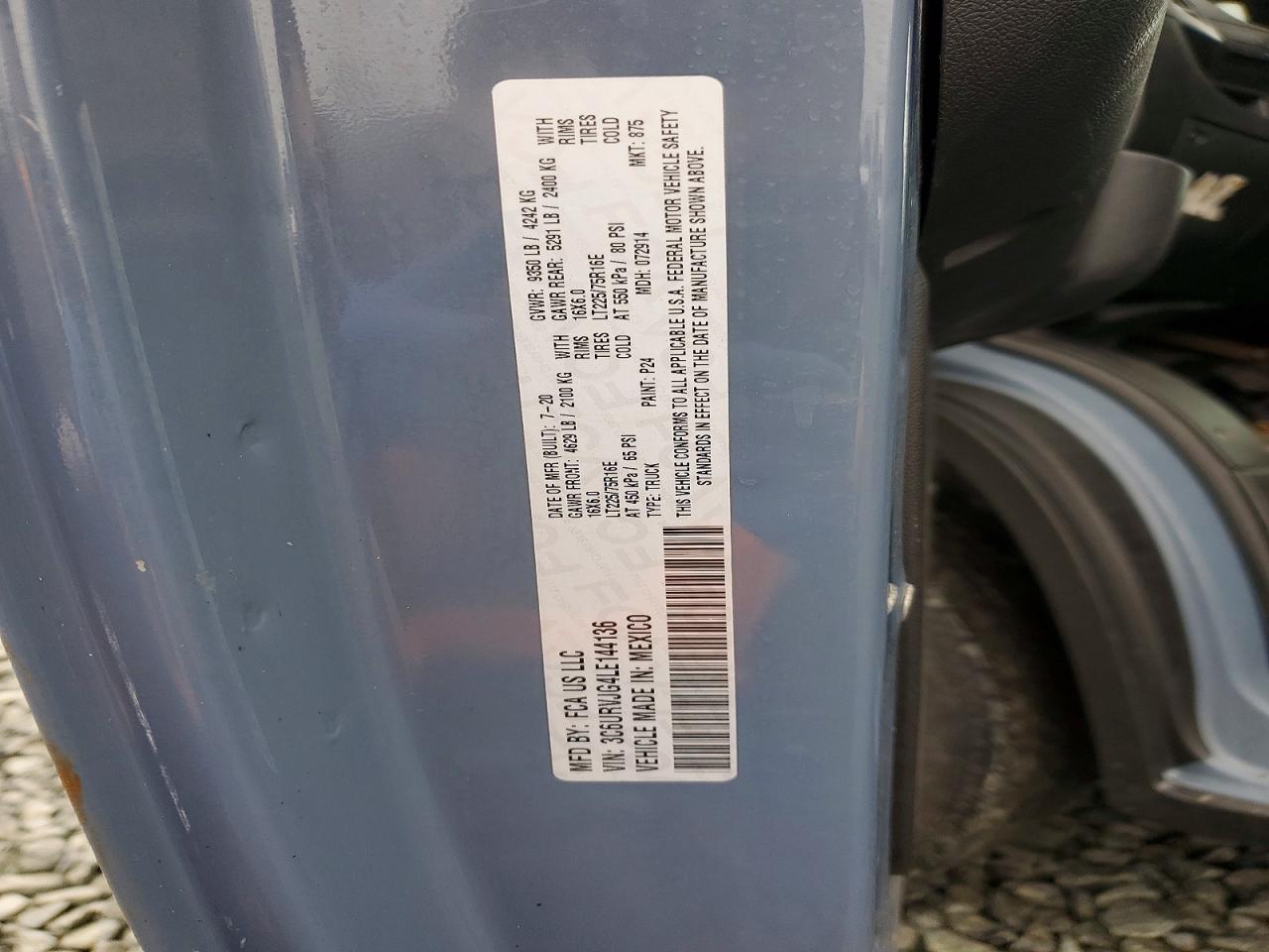 2020 RAM PROMASTER