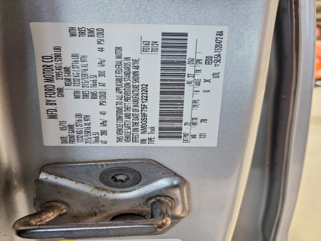 2015 FORD TRANSIT