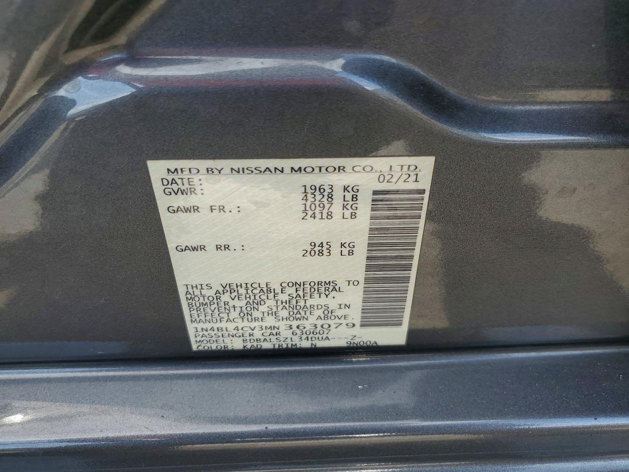 2021 NISSAN ALTIMA