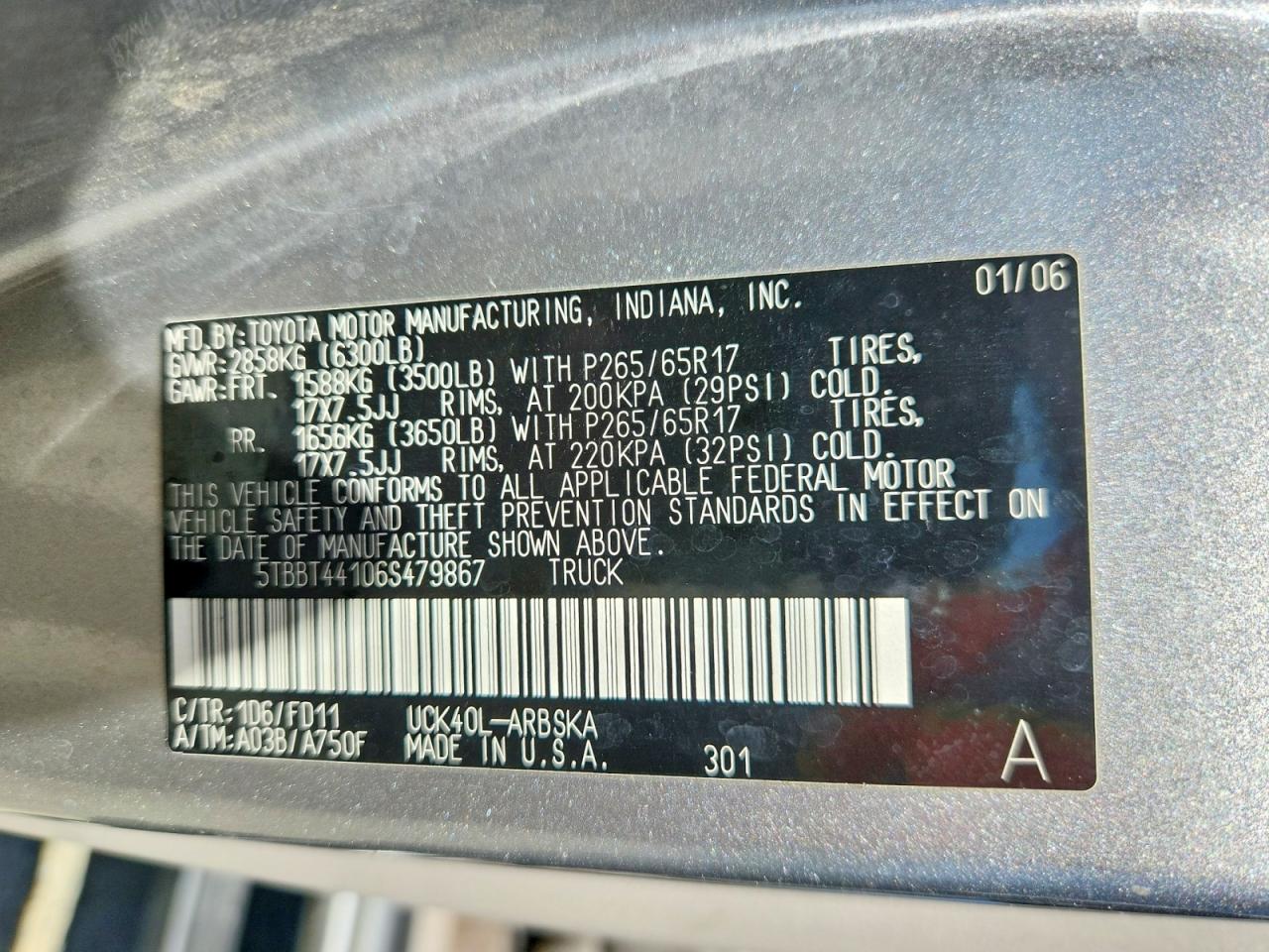 2006 TOYOTA TUNDRA
