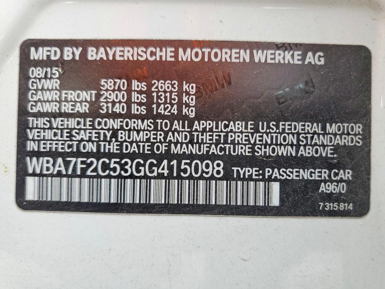 2016 BMW 7 SERIES