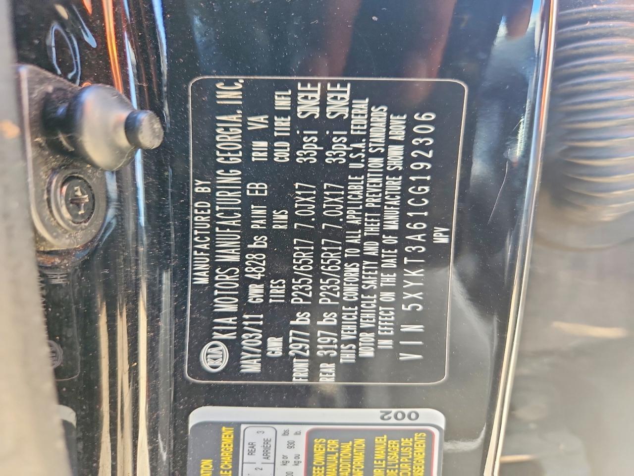 2012 KIA SORENTO