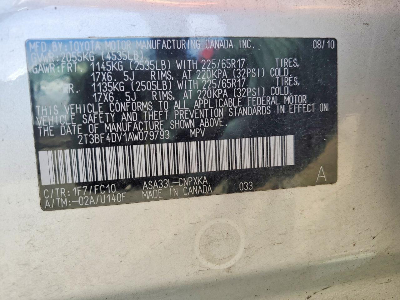 2010 TOYOTA RAV4