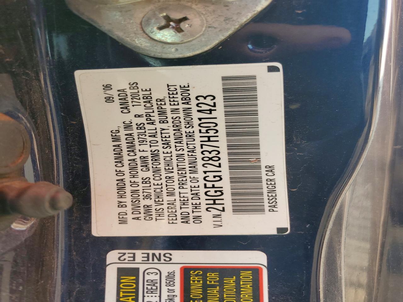 2007 HONDA CIVIC