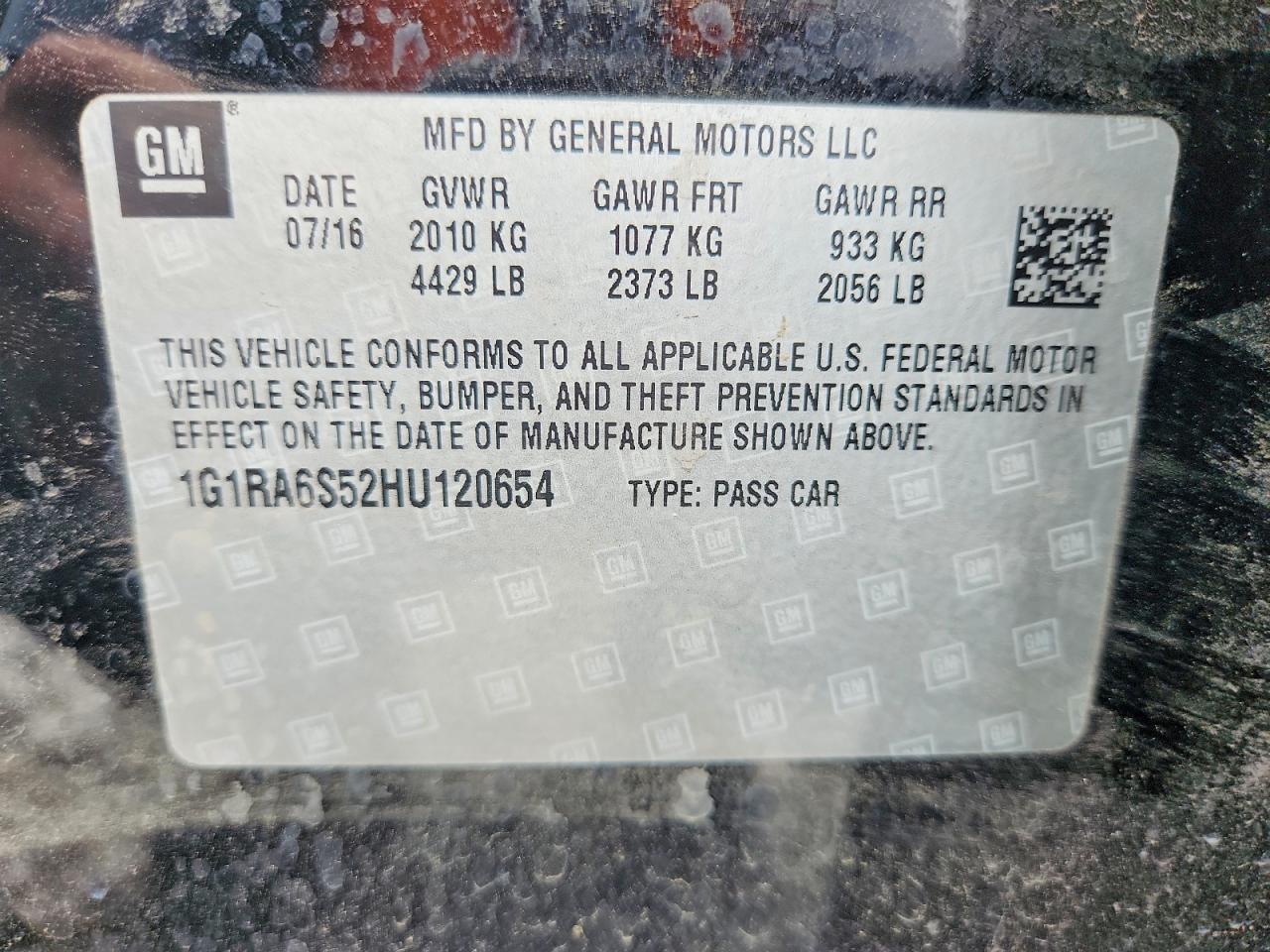 2017 CHEVROLET VOLT