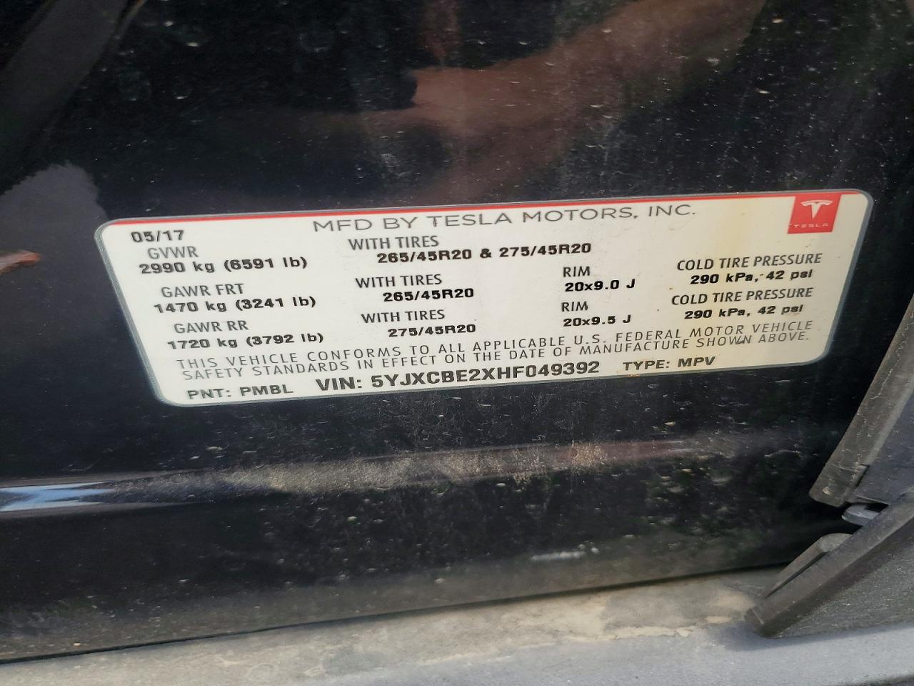 2017 TESLA MODEL X