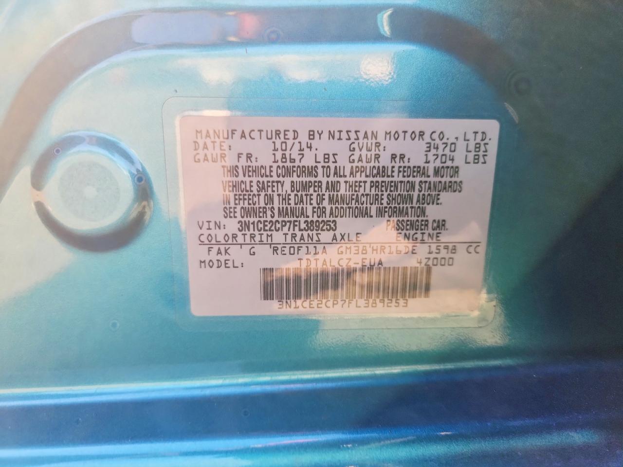 2015 NISSAN VERSA