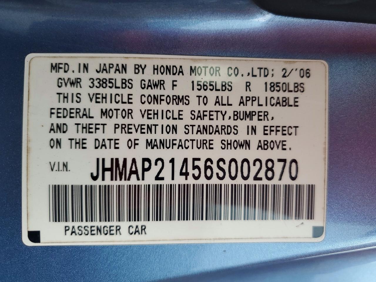 2006 HONDA S2000