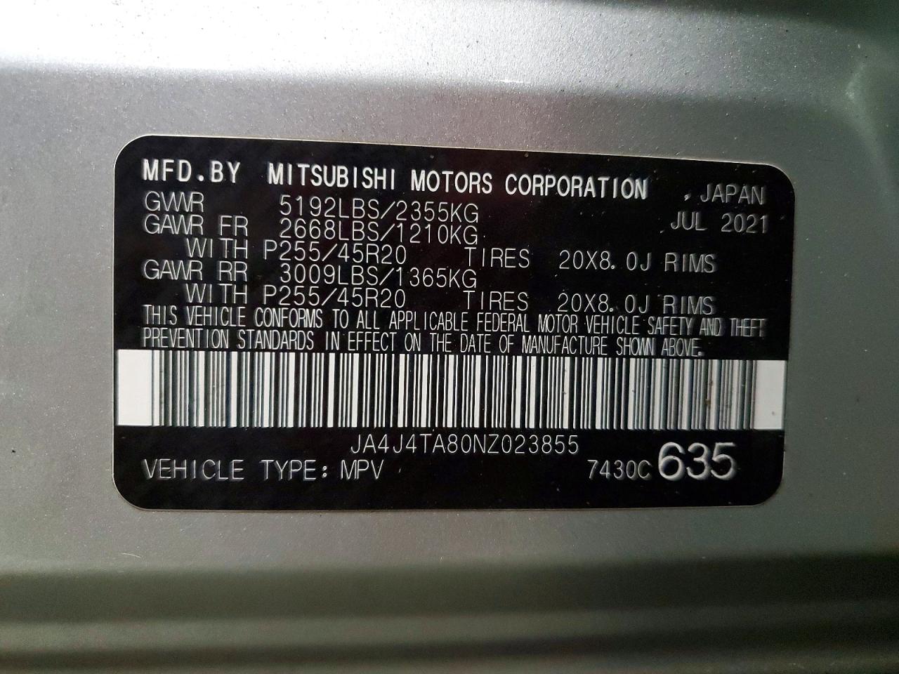 2022 MITSUBISHI OUTLANDER