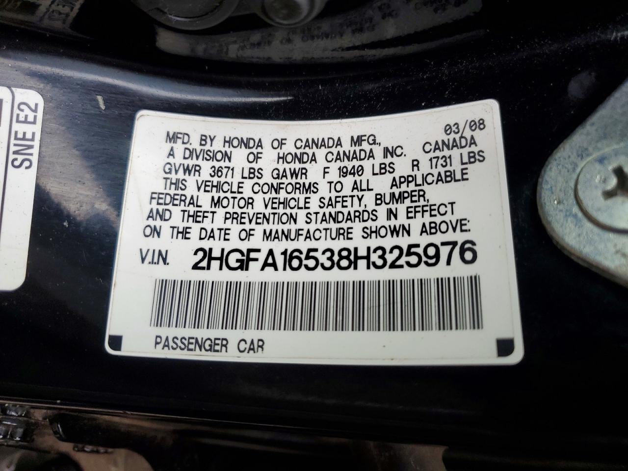 2008 HONDA CIVIC