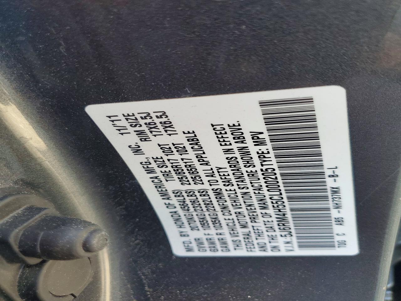 2012 HONDA CRV