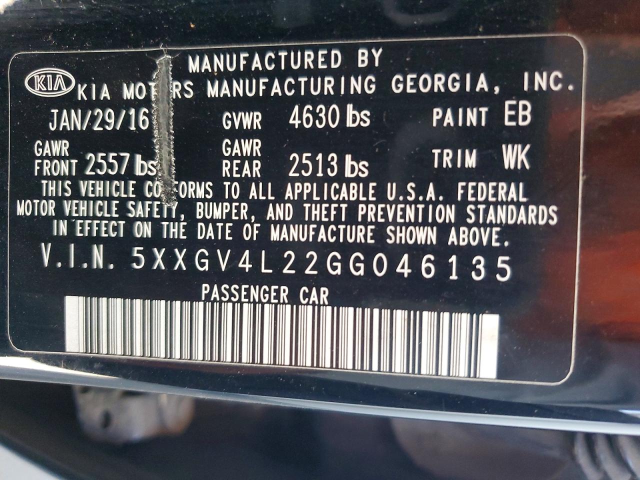 2016 KIA OPTIMA