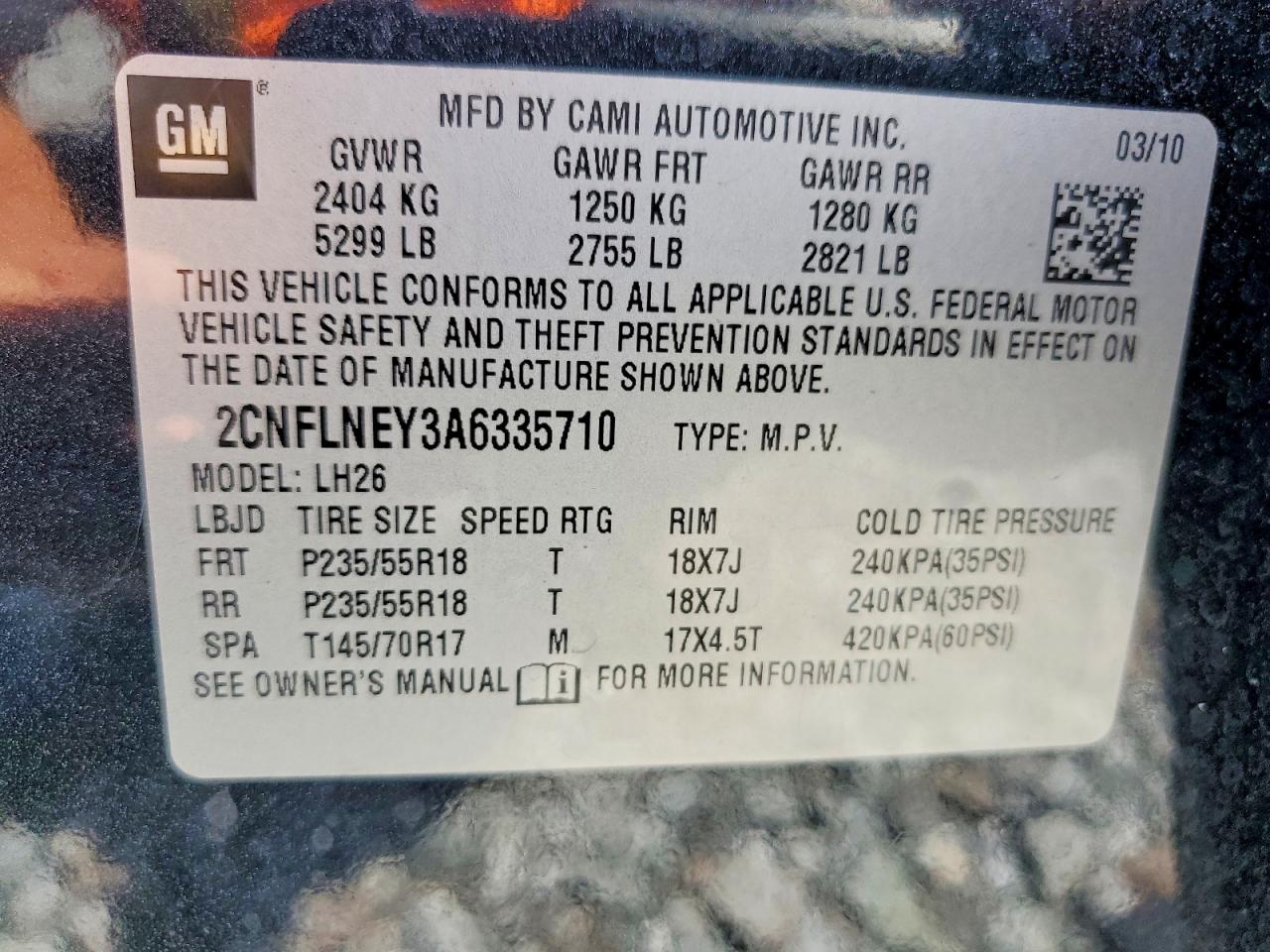 2010 CHEVROLET EQUINOX