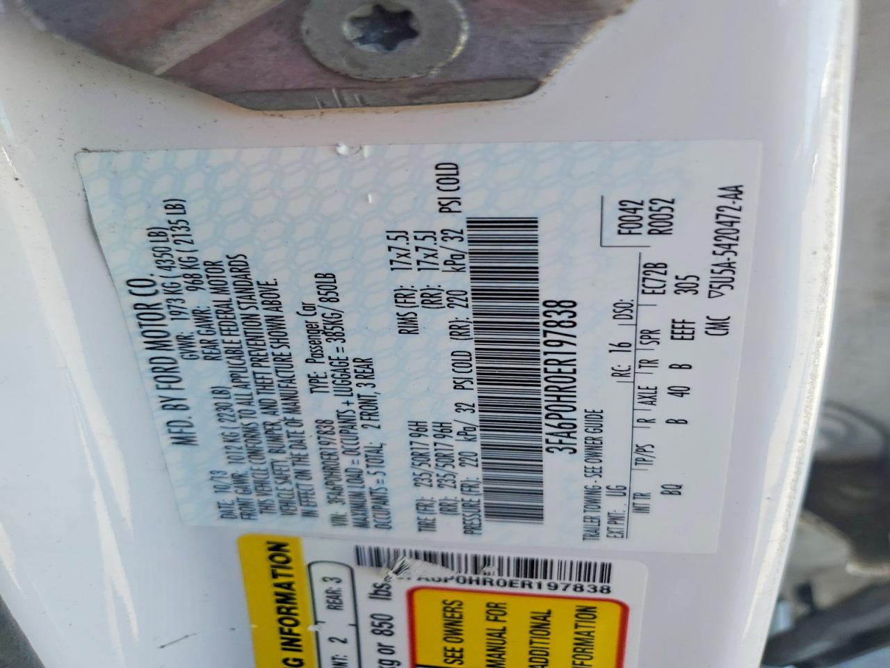2014 FORD FUSION