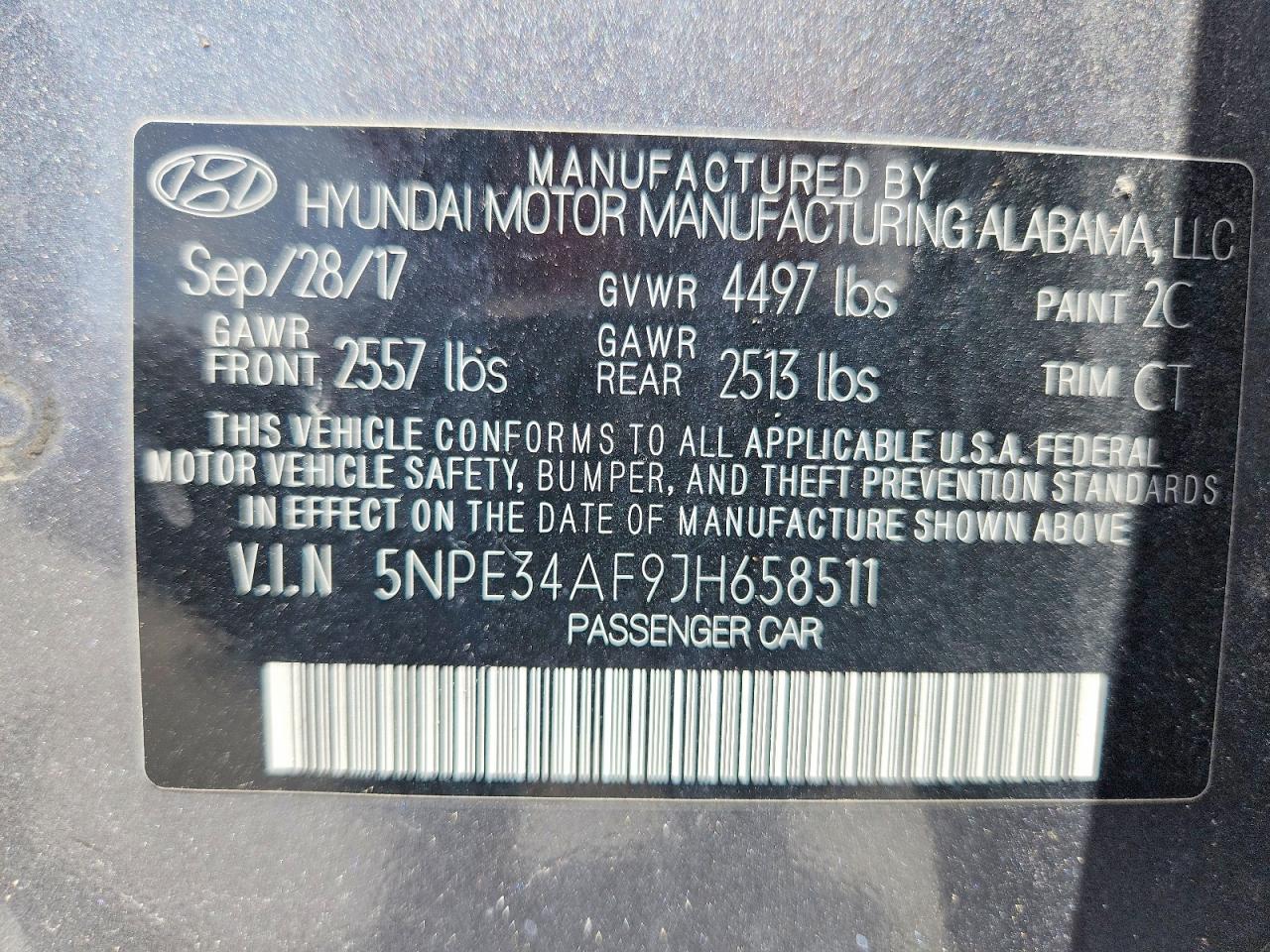 2018 HYUNDAI SONATA