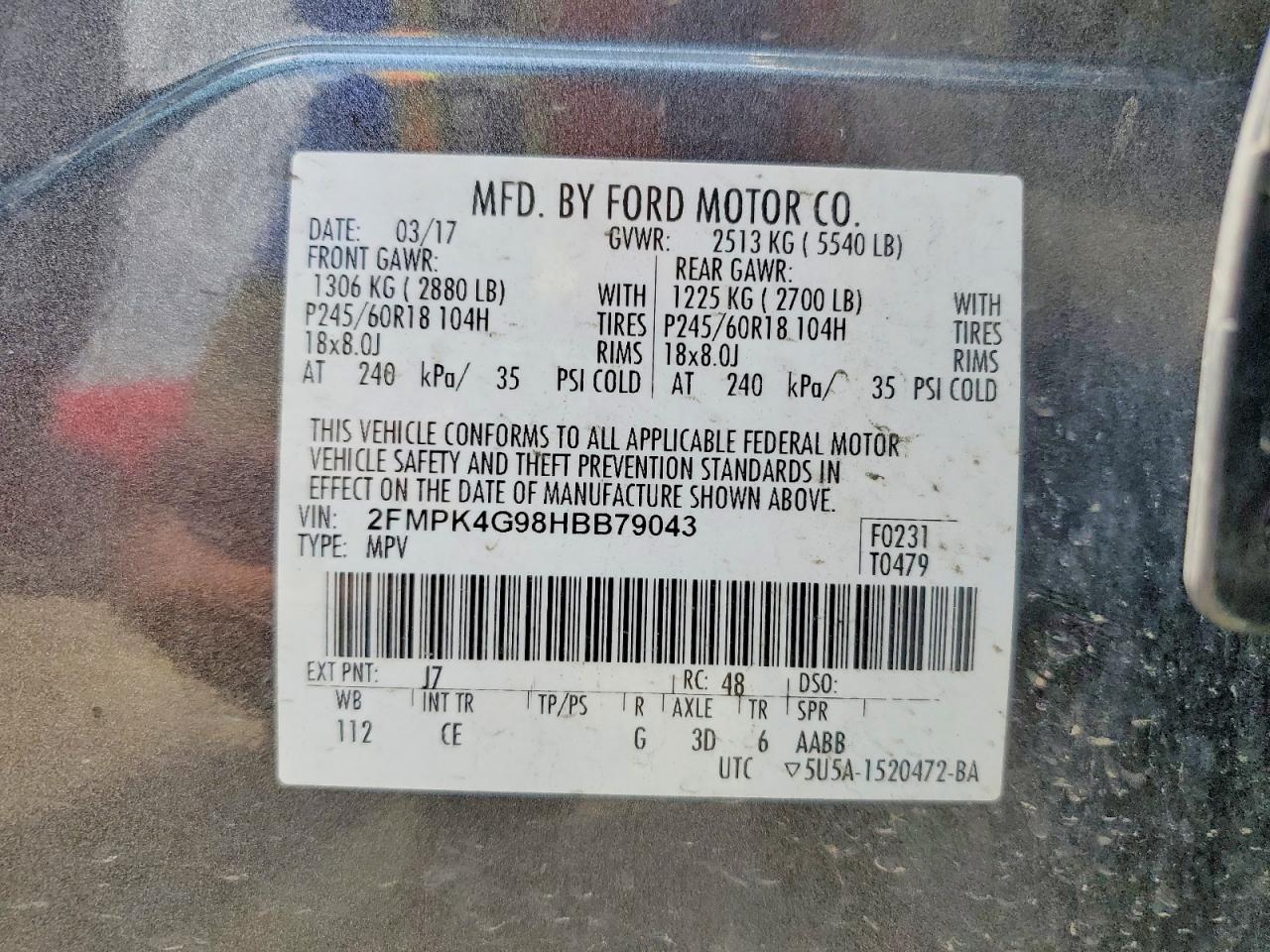 2017 FORD EDGE