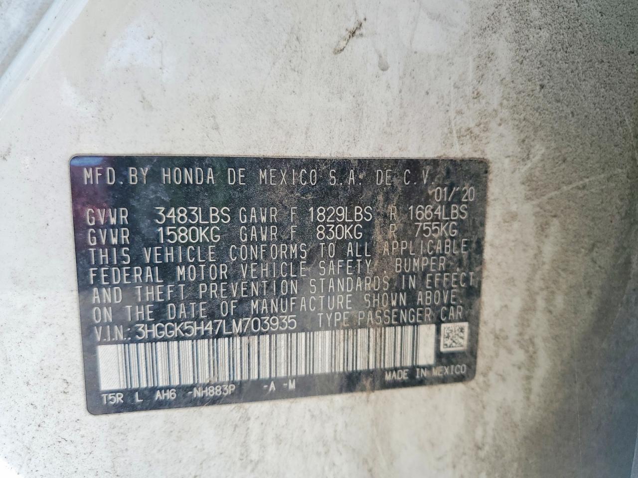 2020 HONDA FIT
