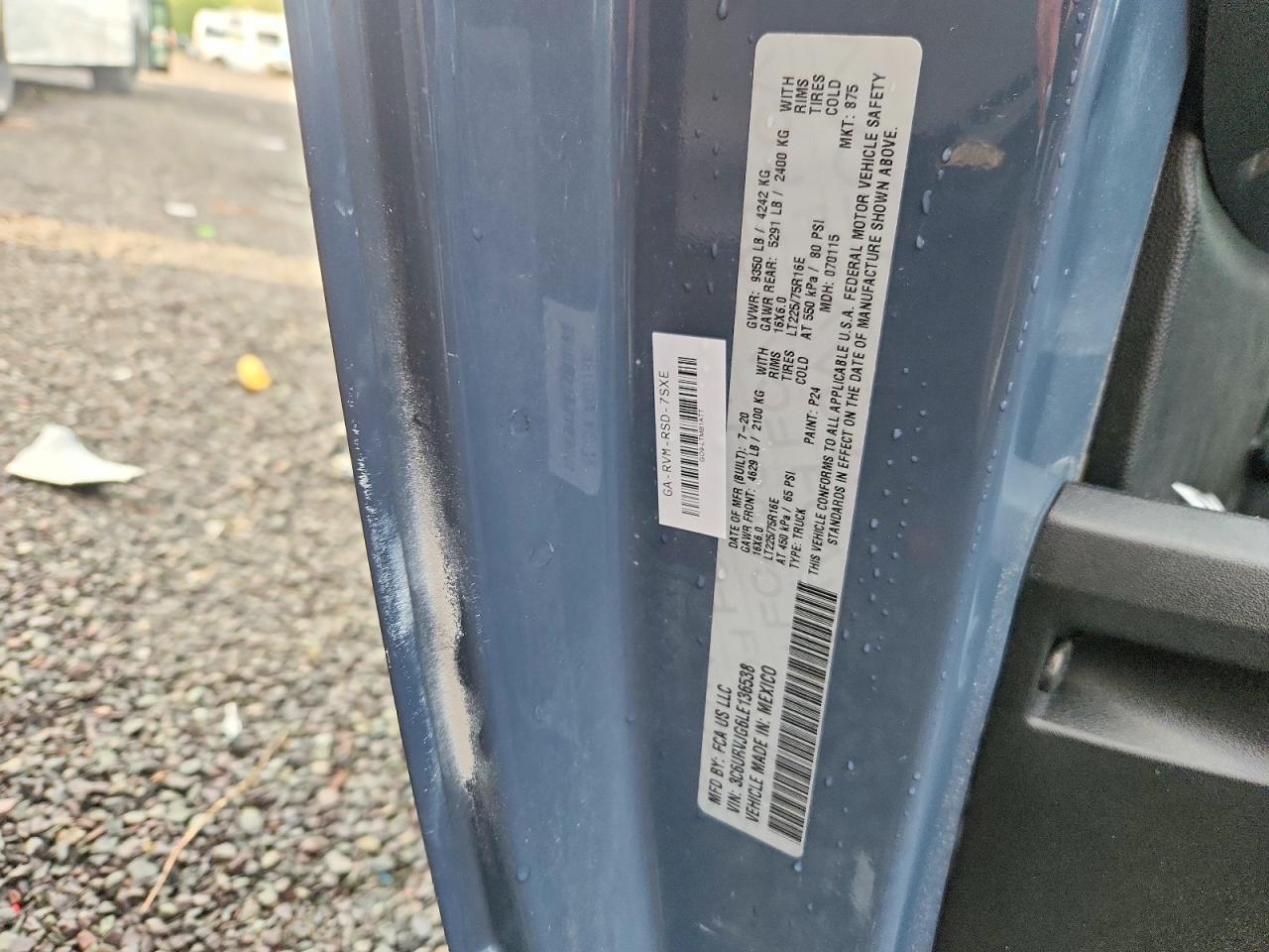 2020 RAM PROMASTER