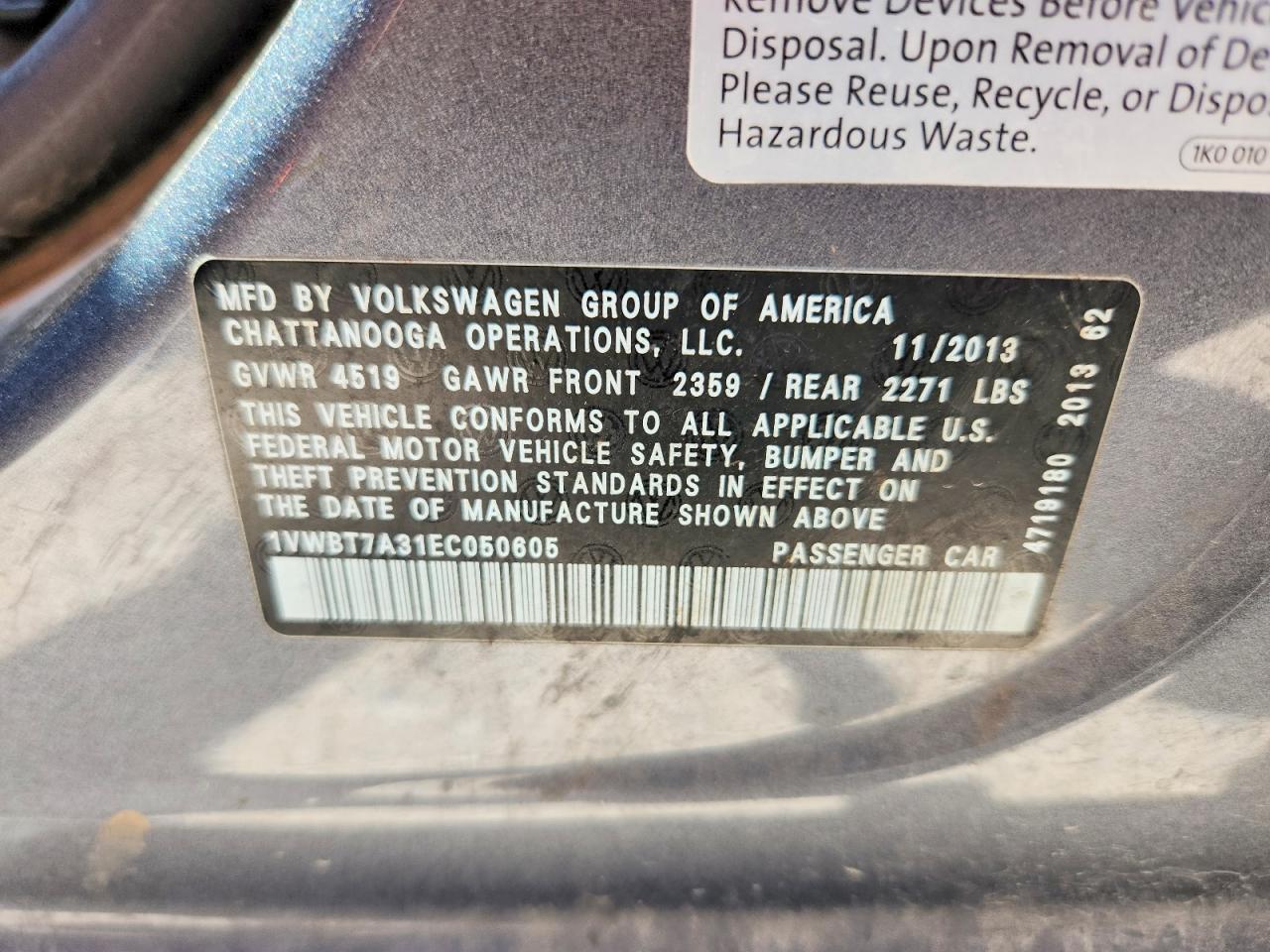 2014 VOLKSWAGEN PASSAT