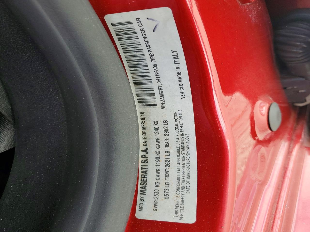2017 MASERATI ALL OTHER