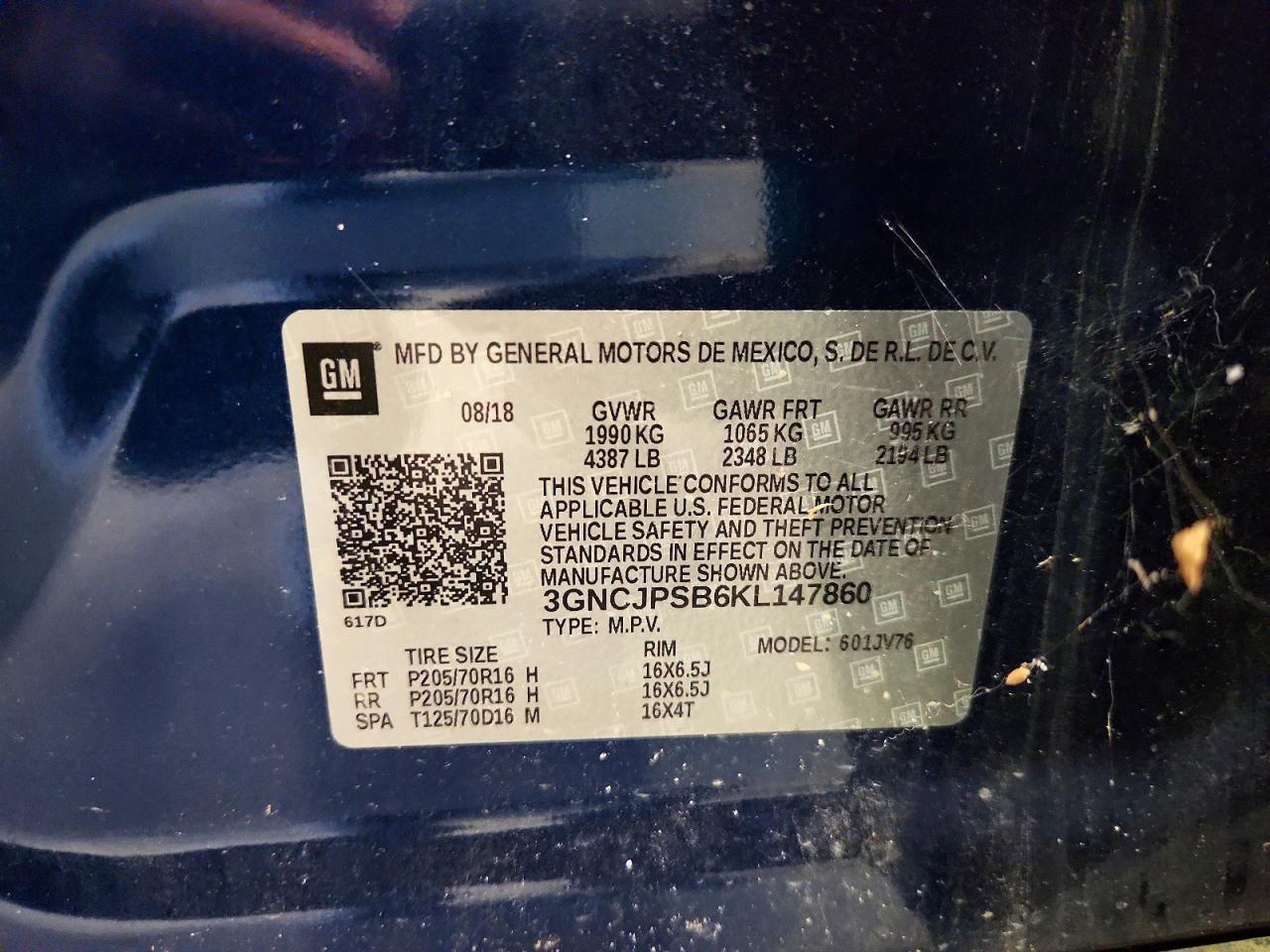 2019 CHEVROLET TRAX