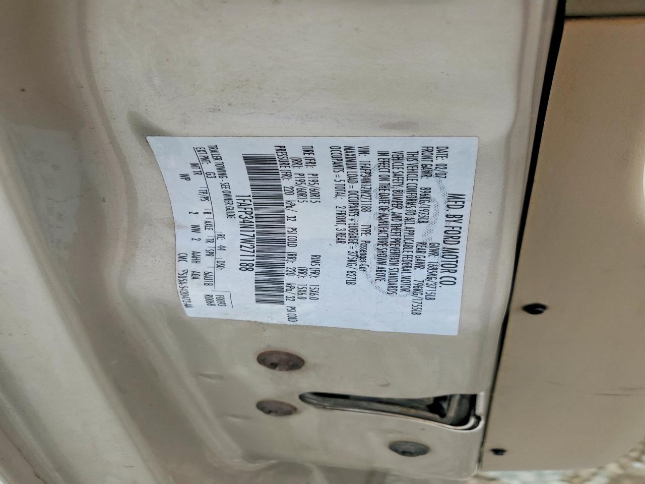 2007 FORD FOCUS