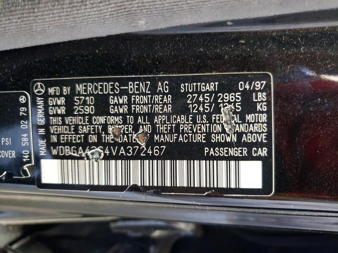 1997 MERCEDES-BENZ S-CLASS