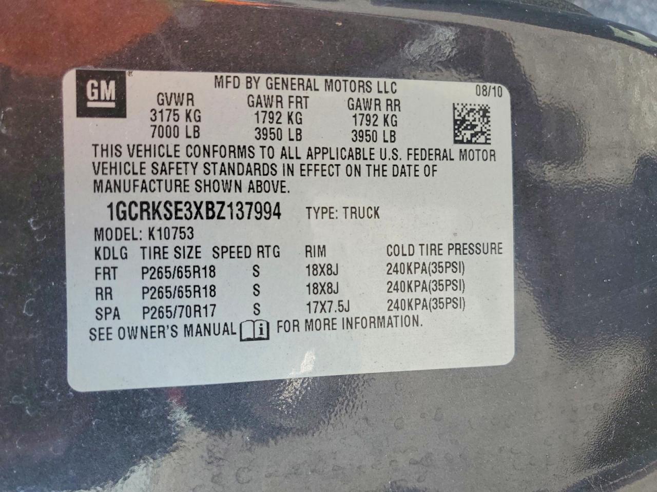 2011 CHEVROLET SILVERADO