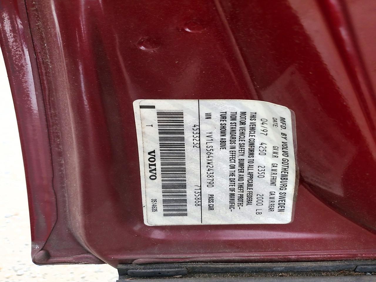 1998 VOLVO S70